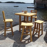 Square Log Pub Table